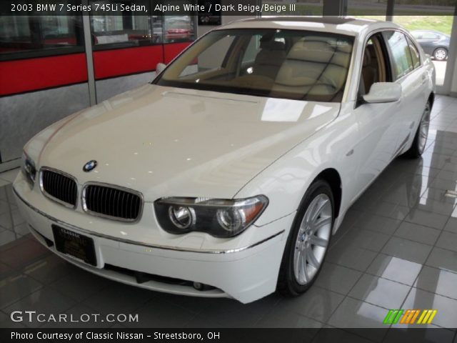 2003 BMW 7 Series 745Li Sedan in Alpine White