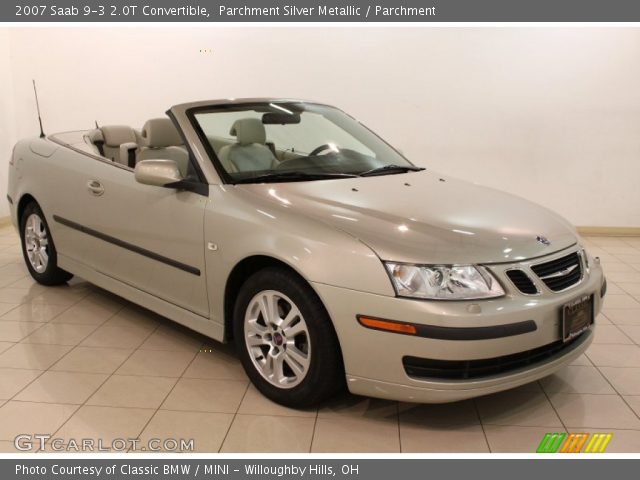 2007 Saab 9-3 2.0T Convertible in Parchment Silver Metallic