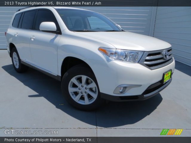 2013 Toyota Highlander V6 in Blizzard White Pearl
