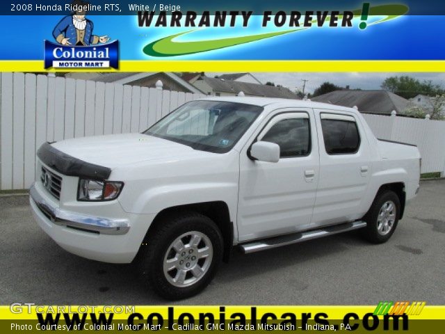 2008 Honda Ridgeline RTS in White