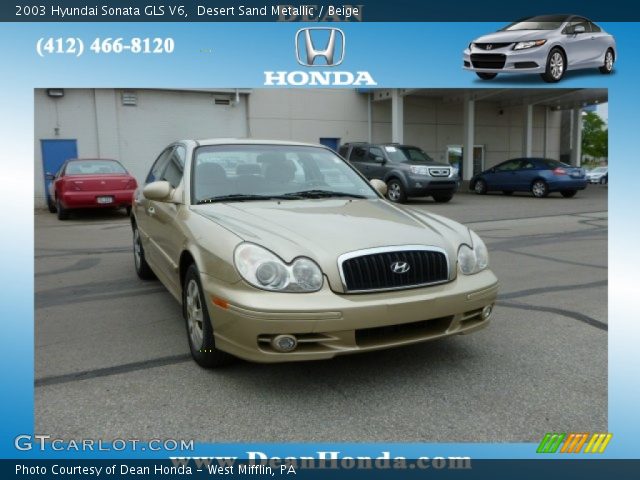 2003 Hyundai Sonata GLS V6 in Desert Sand Metallic