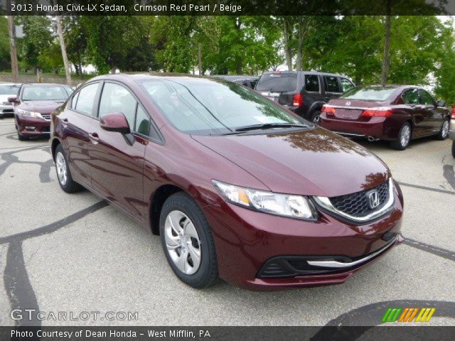 2013 Honda Civic LX Sedan in Crimson Red Pearl