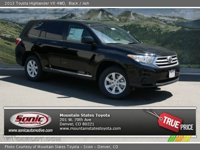 2013 Toyota Highlander V6 4WD in Black