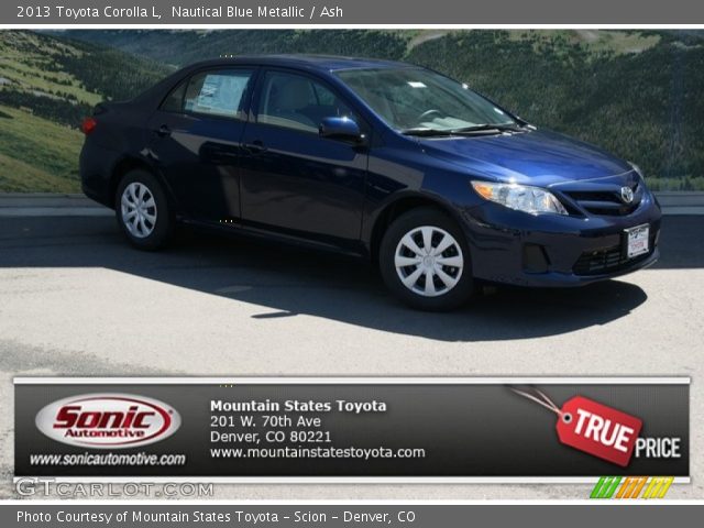 2013 Toyota Corolla L in Nautical Blue Metallic