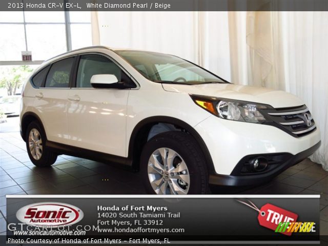 2013 Honda CR-V EX-L in White Diamond Pearl