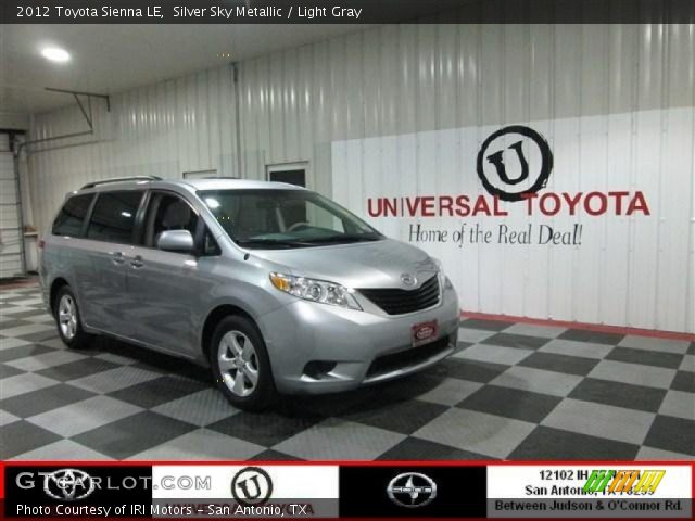 2012 Toyota Sienna LE in Silver Sky Metallic