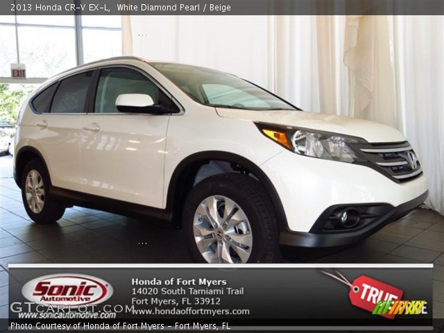 2013 Honda CR-V EX-L in White Diamond Pearl