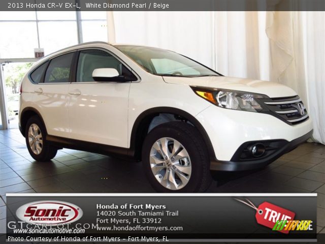 2013 Honda CR-V EX-L in White Diamond Pearl