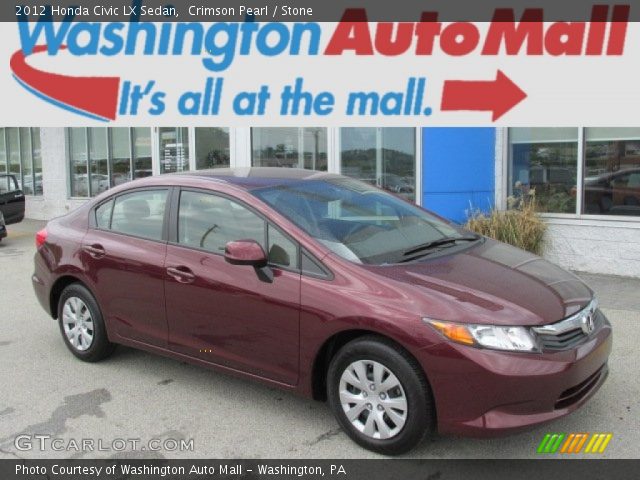 2012 Honda Civic LX Sedan in Crimson Pearl