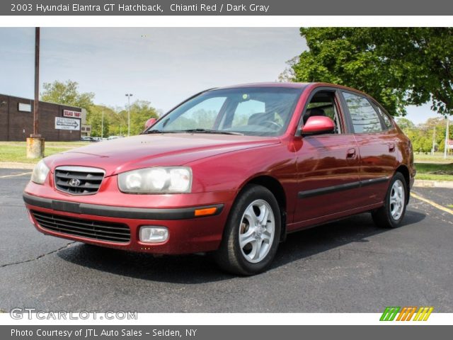 2003 Hyundai Elantra GT Hatchback in Chianti Red