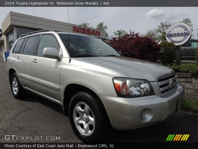 2004 Toyota Highlander I4 in Millenium Silver Metallic