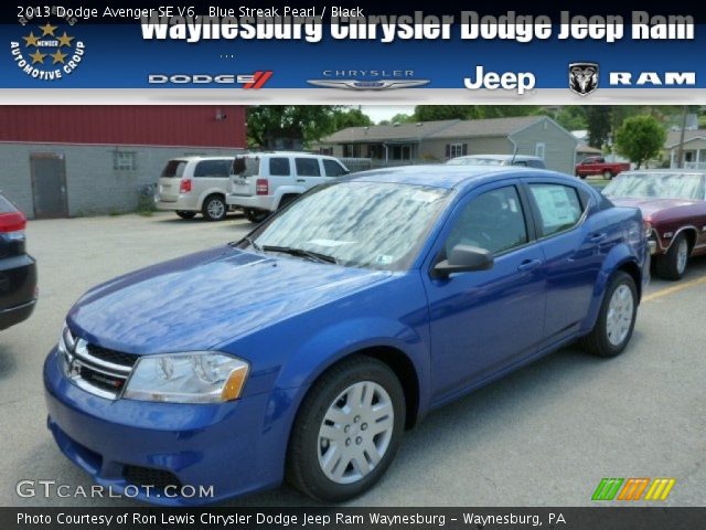2013 Dodge Avenger SE V6 in Blue Streak Pearl