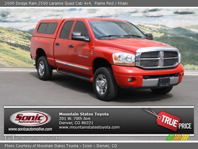 2006 Dodge Ram 2500 Laramie Quad Cab 4x4 in Flame Red