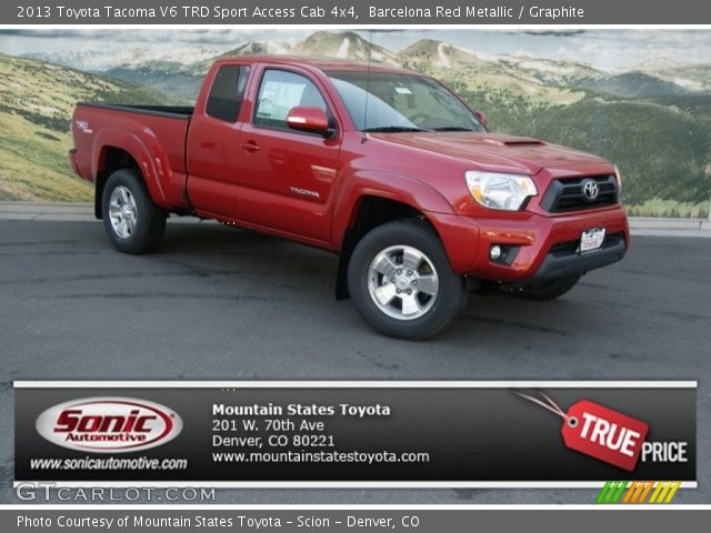 2013 Toyota Tacoma V6 TRD Sport Access Cab 4x4 in Barcelona Red Metallic