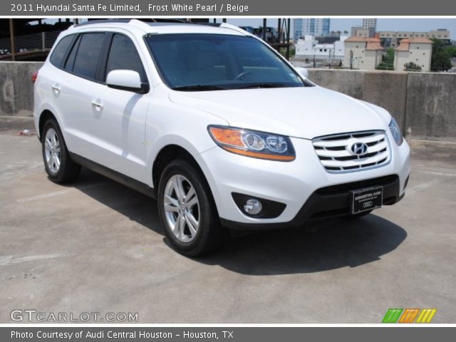2011 Hyundai Santa Fe Limited in Frost White Pearl