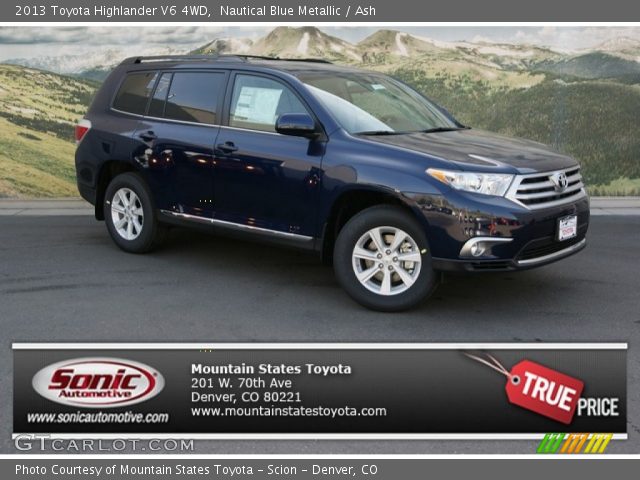 2013 Toyota Highlander V6 4WD in Nautical Blue Metallic