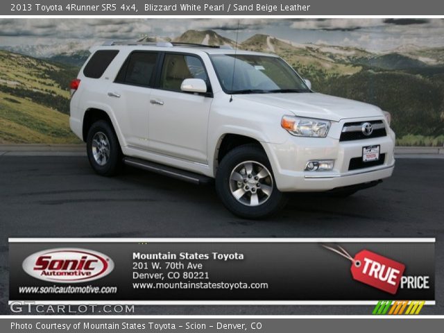 2013 Toyota 4Runner SR5 4x4 in Blizzard White Pearl