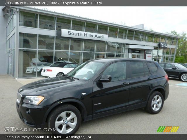 2012 BMW X3 xDrive 28i in Black Sapphire Metallic