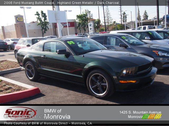 2008 Ford Mustang Bullitt Coupe in Highland Green Metallic
