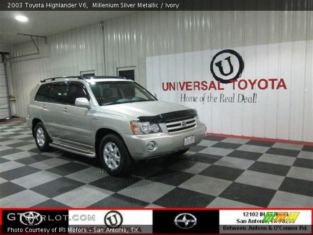 2003 Toyota Highlander V6 in Millenium Silver Metallic