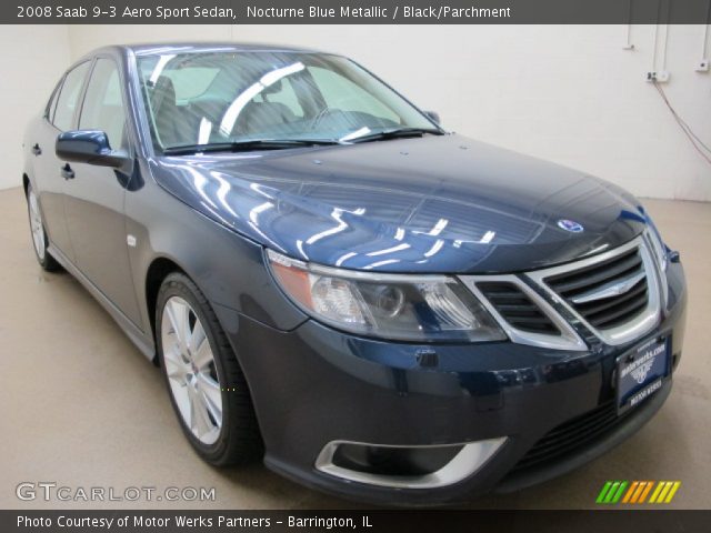 2008 Saab 9-3 Aero Sport Sedan in Nocturne Blue Metallic