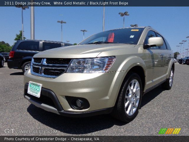 White Gold Metallic 2011 Dodge Journey Crew Black Light