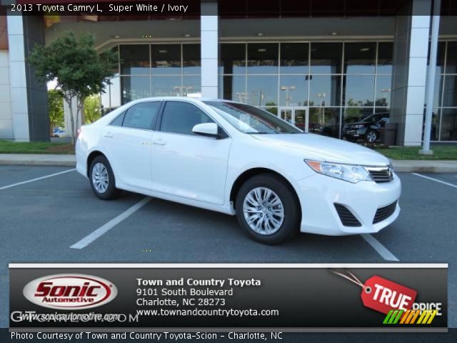 2013 Toyota Camry L in Super White