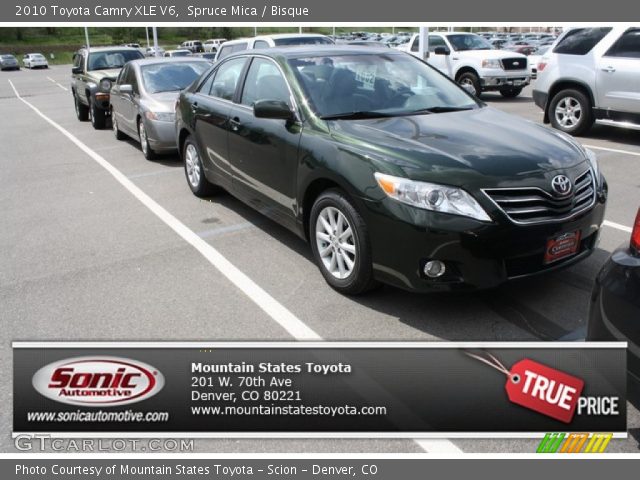2010 Toyota Camry XLE V6 in Spruce Mica