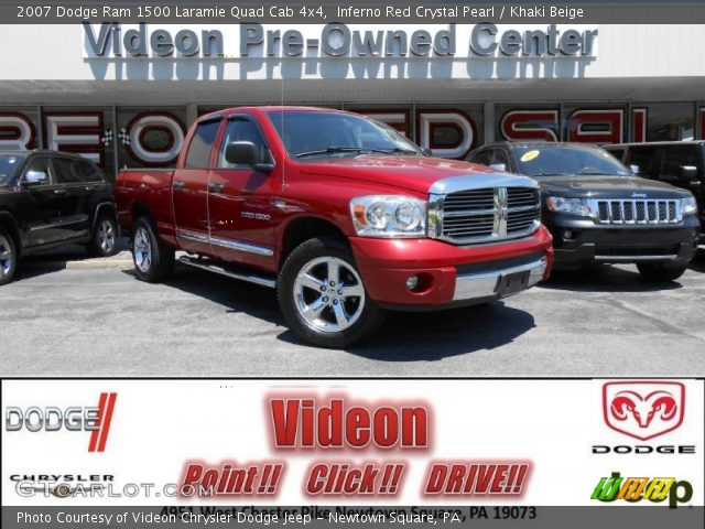 2007 Dodge Ram 1500 Laramie Quad Cab 4x4 in Inferno Red Crystal Pearl