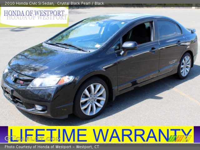 2010 Honda Civic Si Sedan in Crystal Black Pearl