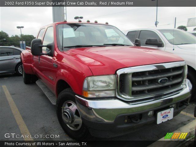 2002 Ford F350 Super Duty Lariat Crew Cab Dually in Red
