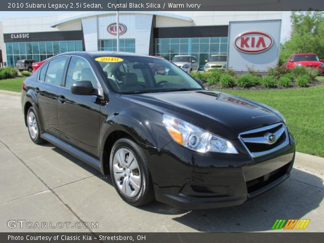 2010 Subaru Legacy 2.5i Sedan in Crystal Black Silica