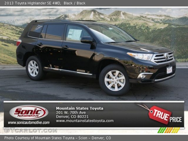 2013 Toyota Highlander SE 4WD in Black