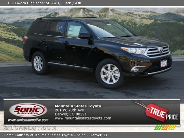 2013 Toyota Highlander SE 4WD in Black
