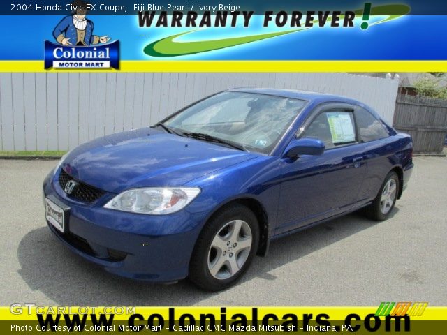 2004 Honda Civic EX Coupe in Fiji Blue Pearl