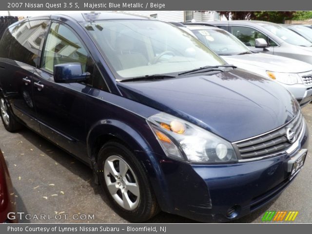 2007 Nissan Quest 3.5 S in Majestic Blue Metallic