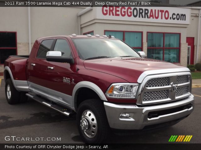 2013 Ram 3500 Laramie Mega Cab 4x4 Dually in Deep Cherry Red Pearl