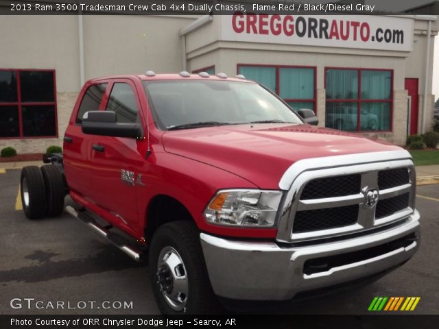 2013 Ram 3500 Tradesman Crew Cab 4x4 Dually Chassis in Flame Red