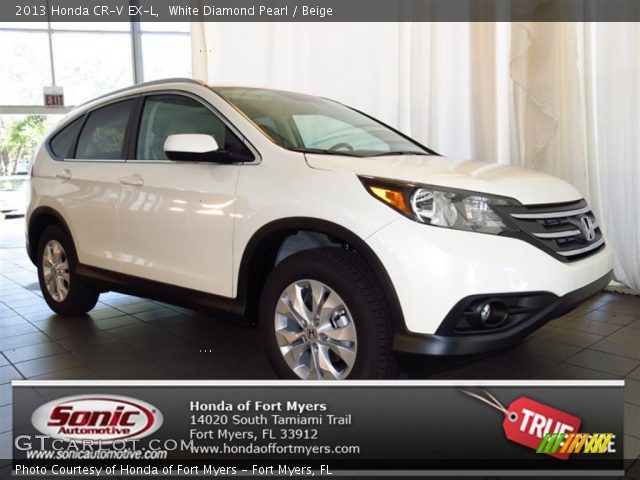 2013 Honda CR-V EX-L in White Diamond Pearl