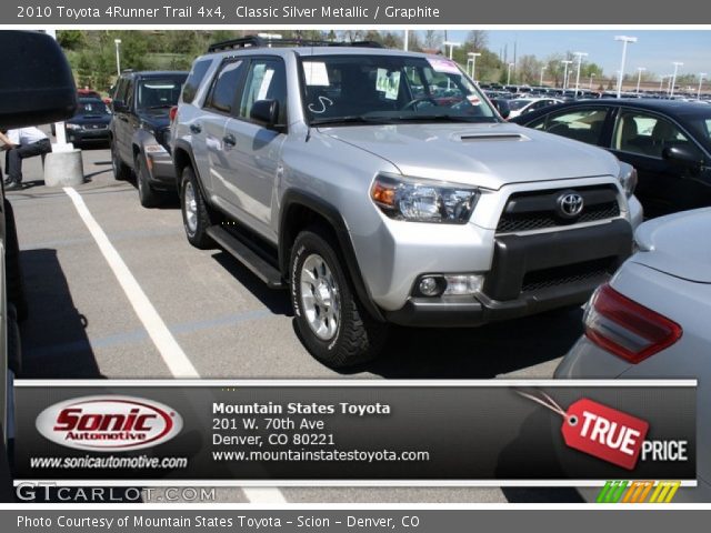 2010 Toyota 4Runner Trail 4x4 in Classic Silver Metallic