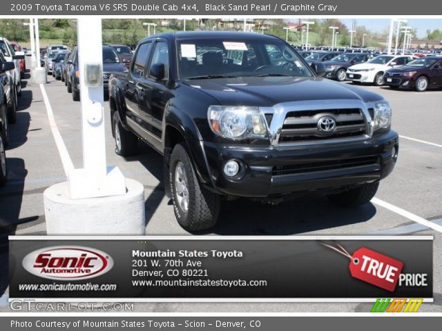 2009 Toyota Tacoma V6 SR5 Double Cab 4x4 in Black Sand Pearl