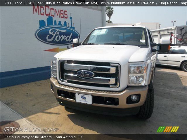2013 Ford F350 Super Duty King Ranch Crew Cab 4x4 in White Platinum Metallic Tri-Coat