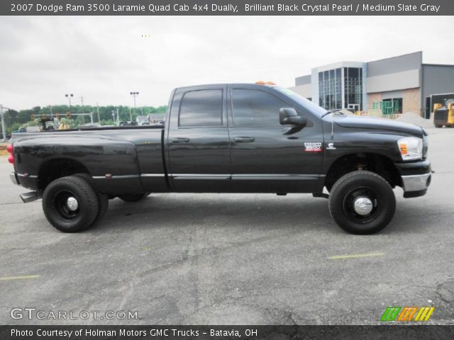 2007 Dodge Ram 3500 Laramie Quad Cab 4x4 Dually in Brilliant Black Crystal Pearl