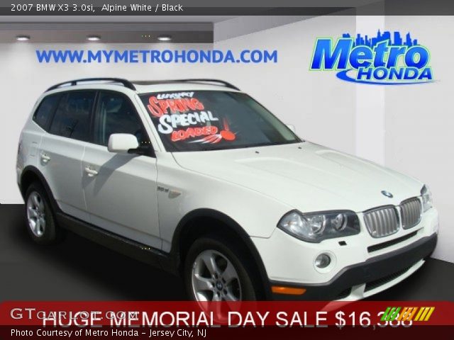 2007 BMW X3 3.0si in Alpine White
