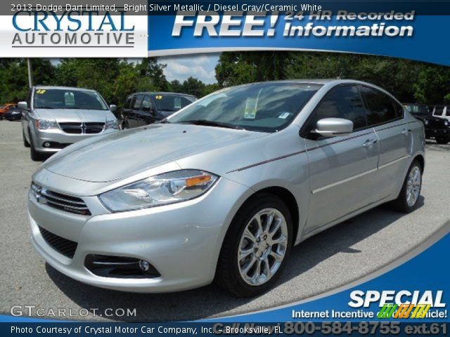 2013 Dodge Dart Limited in Bright Silver Metallic