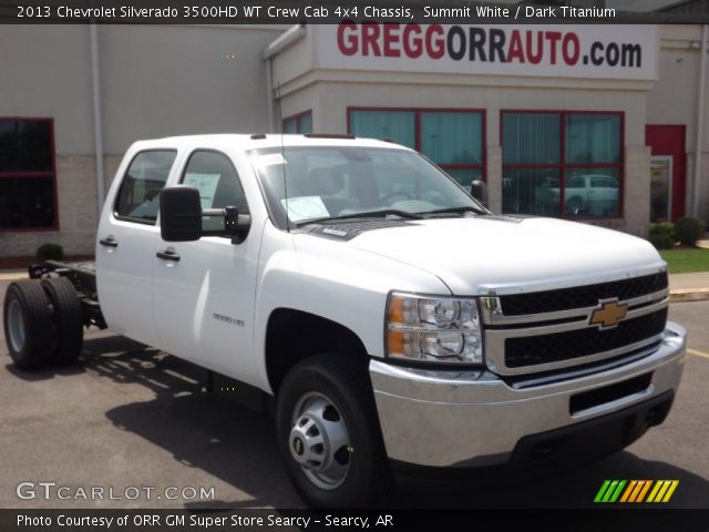 2013 Chevrolet Silverado 3500HD WT Crew Cab 4x4 Chassis in Summit White