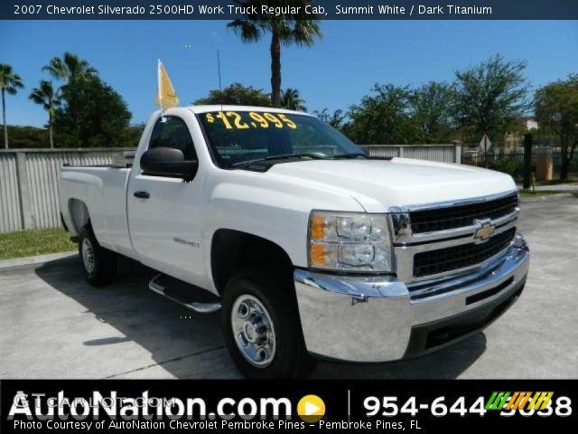2007 Chevrolet Silverado 2500HD Work Truck Regular Cab in Summit White