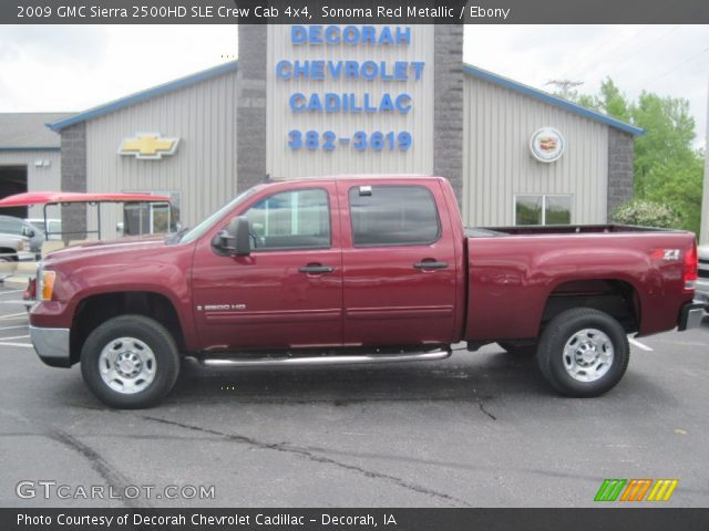 2009 GMC Sierra 2500HD SLE Crew Cab 4x4 in Sonoma Red Metallic