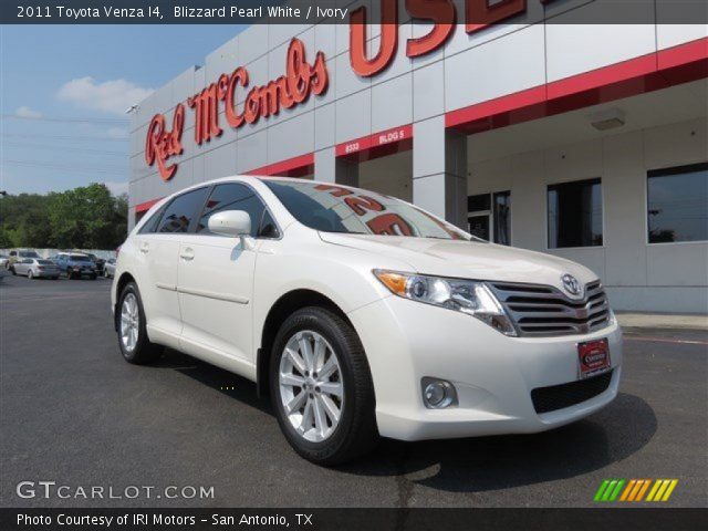 2011 Toyota Venza I4 in Blizzard Pearl White