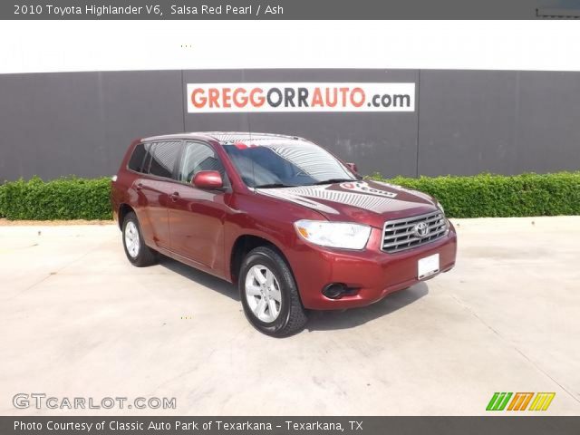 2010 Toyota Highlander V6 in Salsa Red Pearl